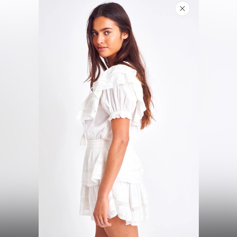 Love Shack Fancy Liv Cotton Ruffled Dress - Picture 3 of 5